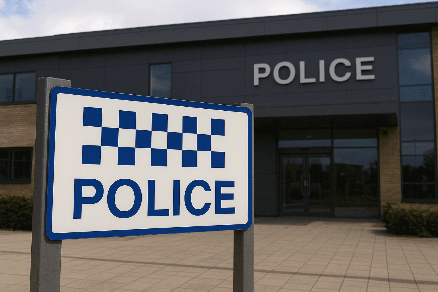 Exterior view of Merseyside police station